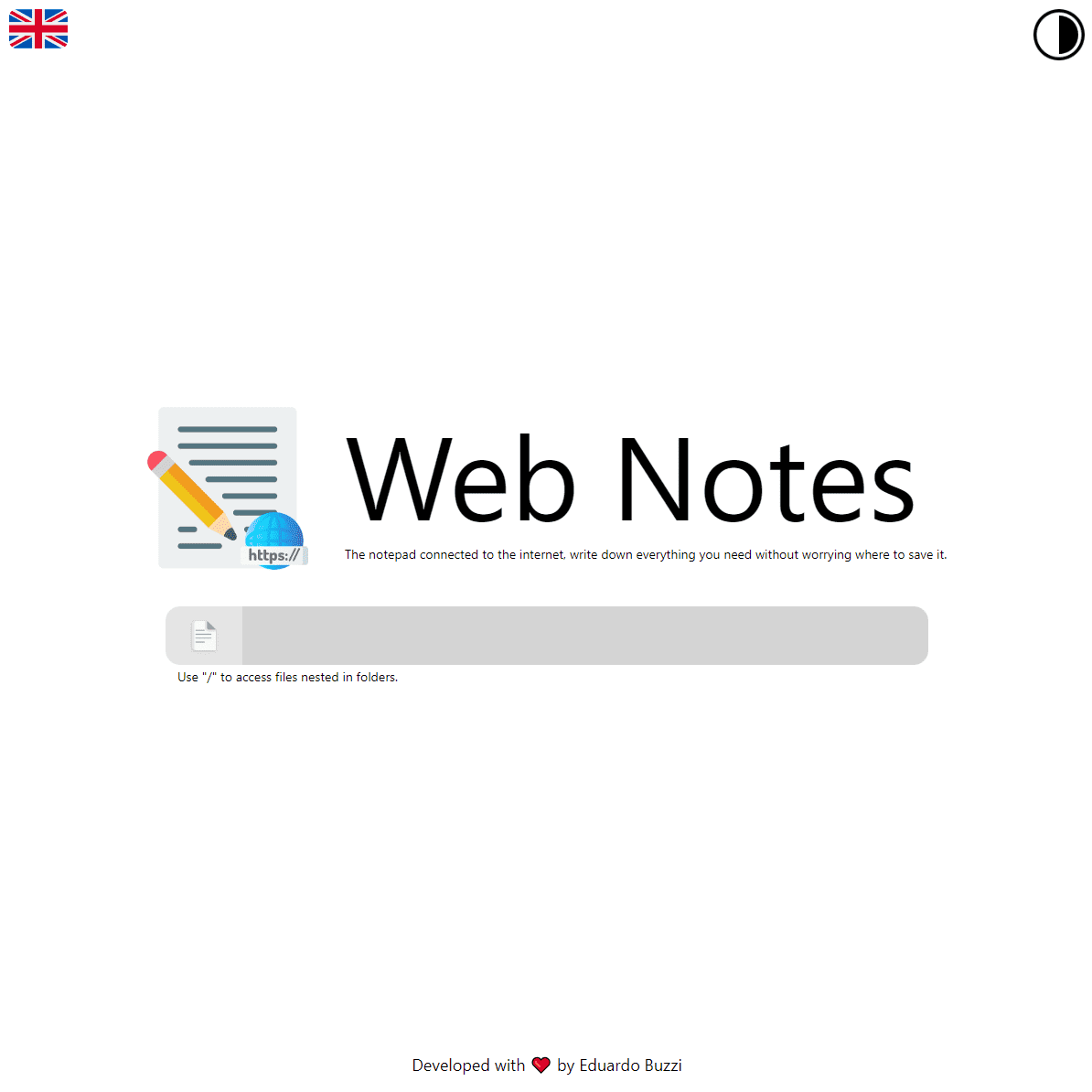 Illustrative image of an Online Notepad application